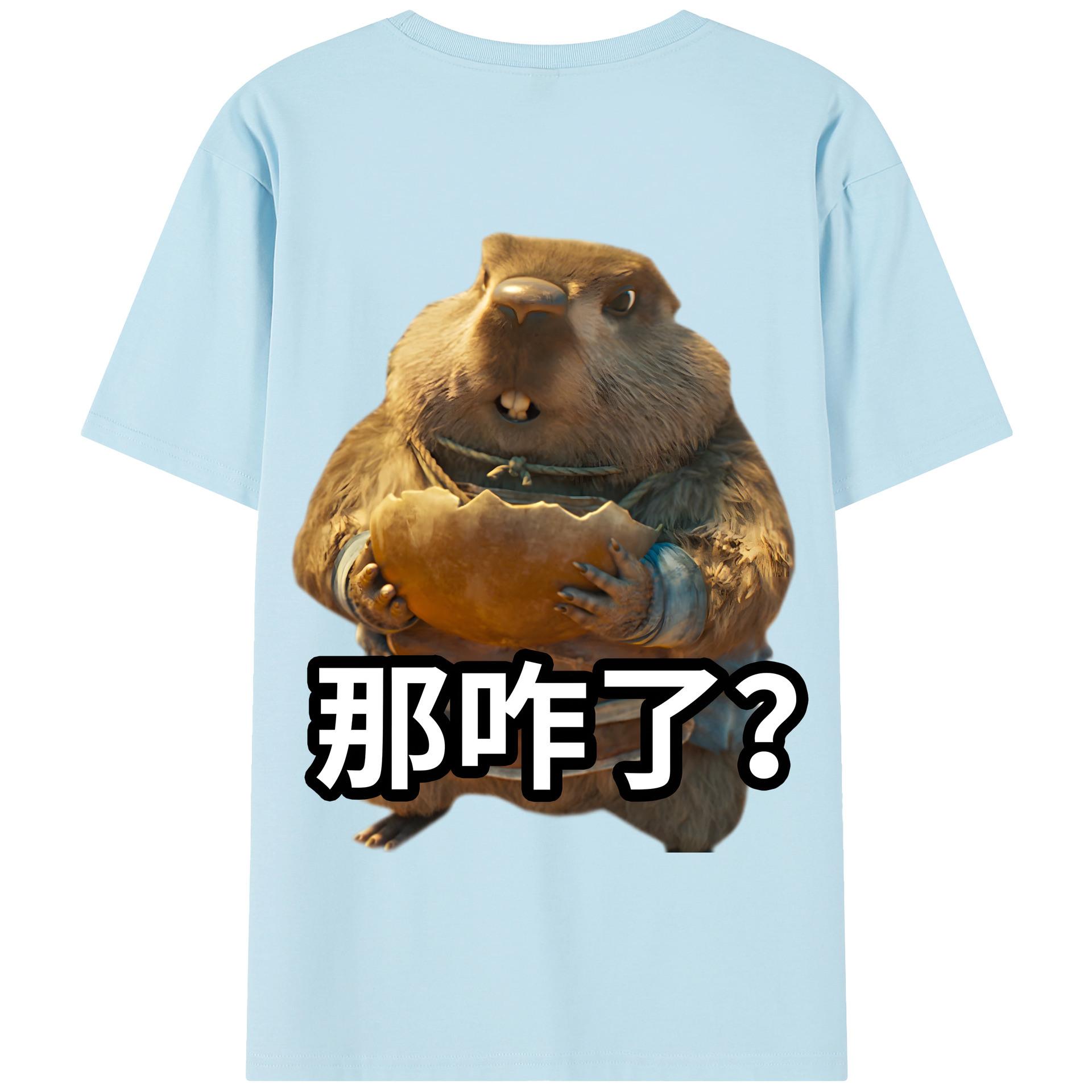 （画像用） Ne Zha 2 ナタ 魔童の大暴れ 綿100％半袖Tシャツ（背面プリント）